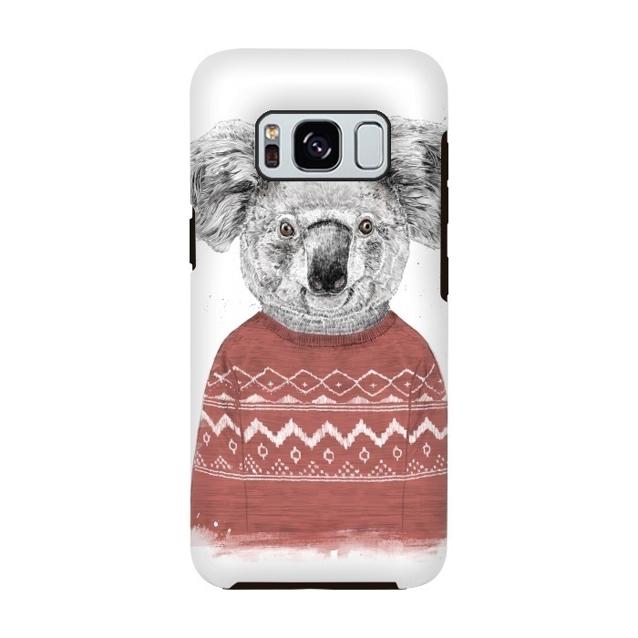 Galaxy S8 StrongFit Winter koala (red) by Balazs Solti