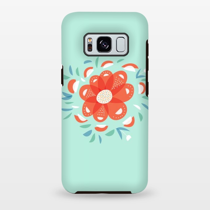 Galaxy S8 plus StrongFit Whimsical Decorative Red Flower by Boriana Giormova