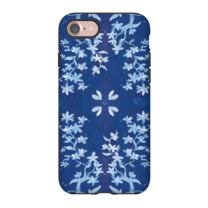 iPhone 7 StrongFit Indigo Floral by Zoe Charlotte