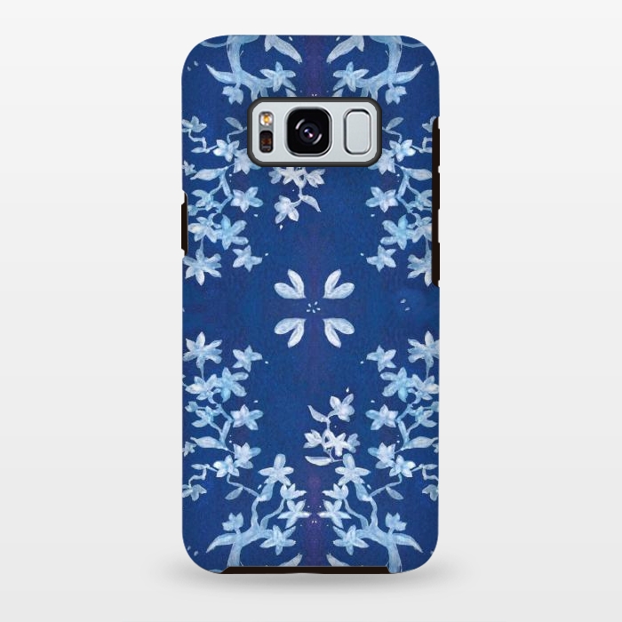 Galaxy S8 plus StrongFit Indigo Floral by Zoe Charlotte