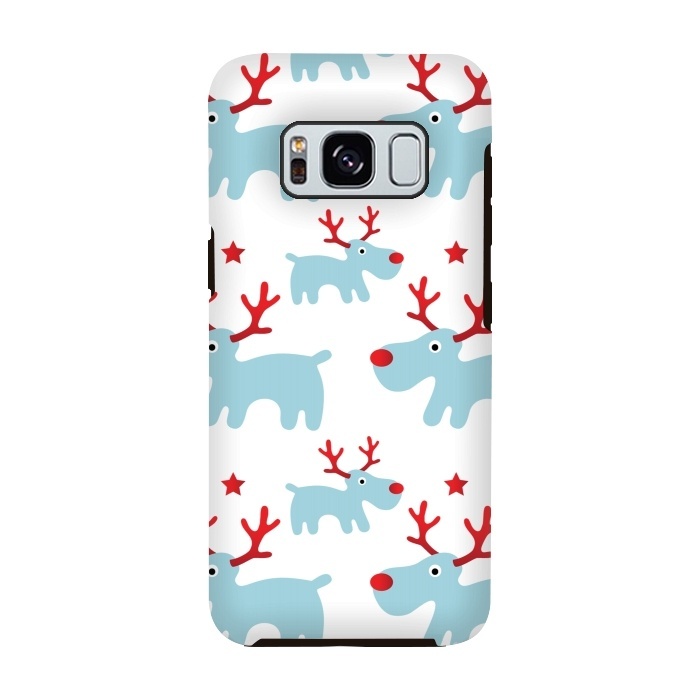 Galaxy S8 StrongFit Cute Reindeers by Martina