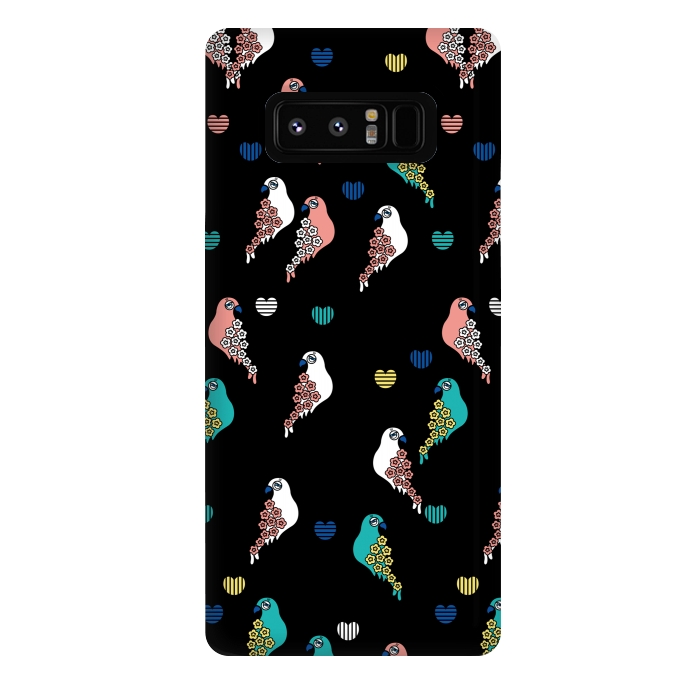 Galaxy Note 8 StrongFit CUTIE BIRDS by Michael Cheung