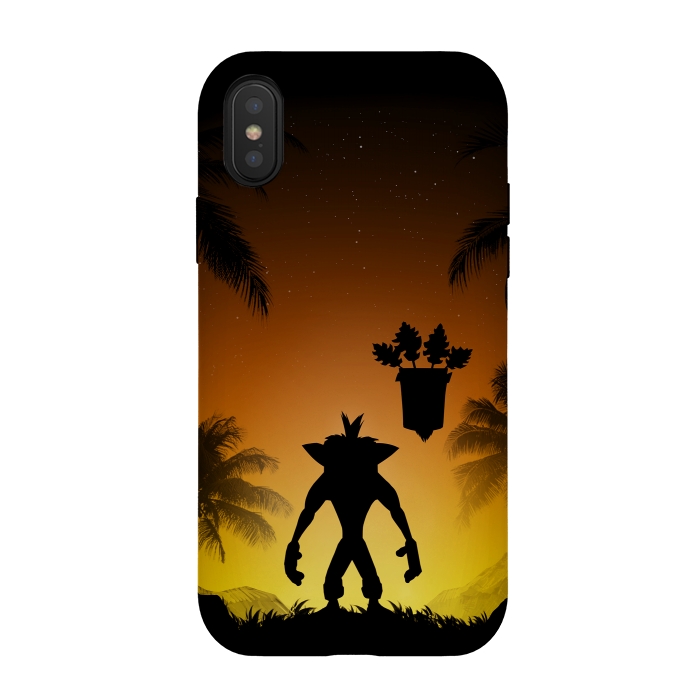 iPhone Xs / X StrongFit Protector of the island by Denis Orio Ibañez