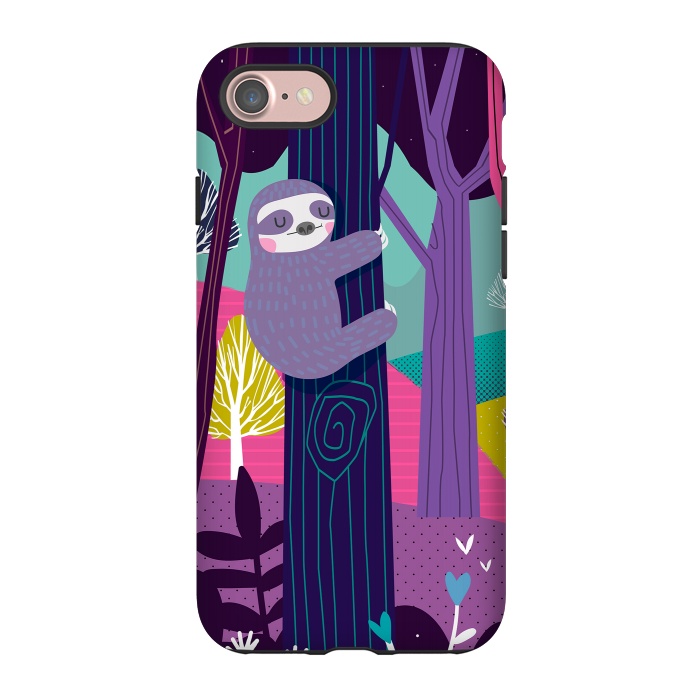 iPhone 7 StrongFit Sloth in the woods by Maria Jose Da Luz