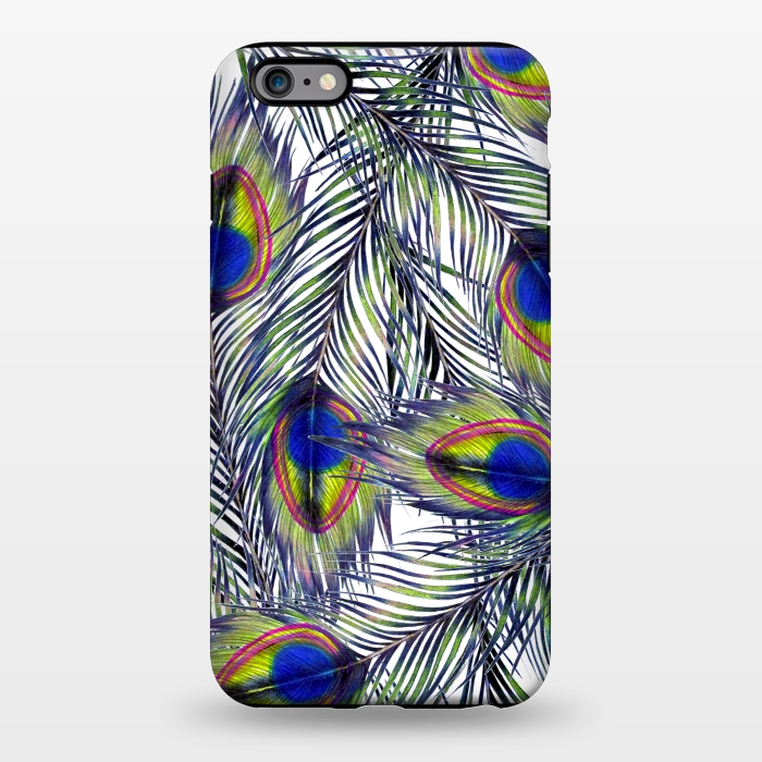 iPhone 6/6s plus StrongFit Peacock Feathers Pattern by ECMazur 
