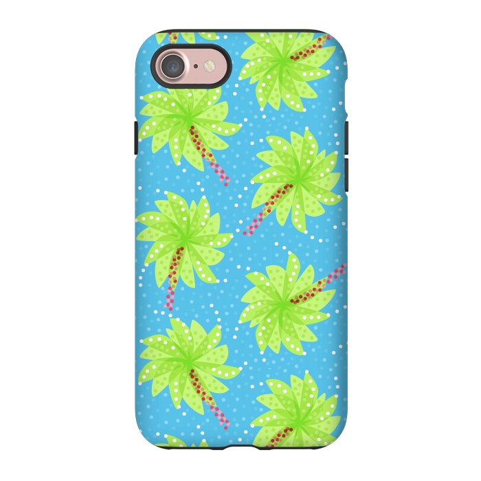 iPhone 7 StrongFit Abstract Flower-like Palm Trees Pattern by Boriana Giormova