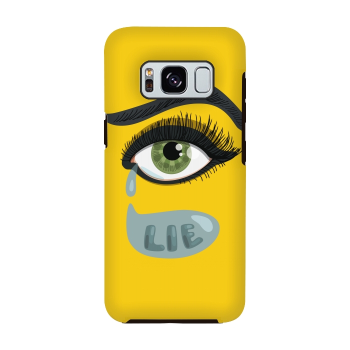 Galaxy S8 StrongFit Green Lying Eye With Teardrop by Boriana Giormova