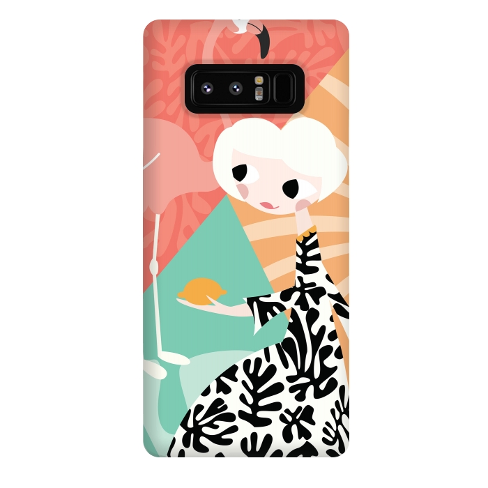 Galaxy Note 8 StrongFit Girl and flamingo 003 by Jelena Obradovic