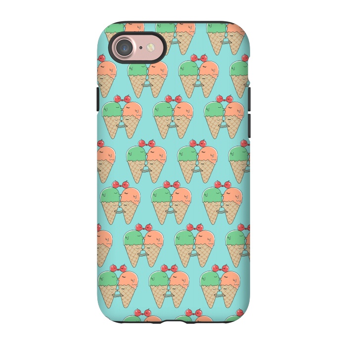 iPhone 7 StrongFit Sweet Kiss Pattern by Coffee Man