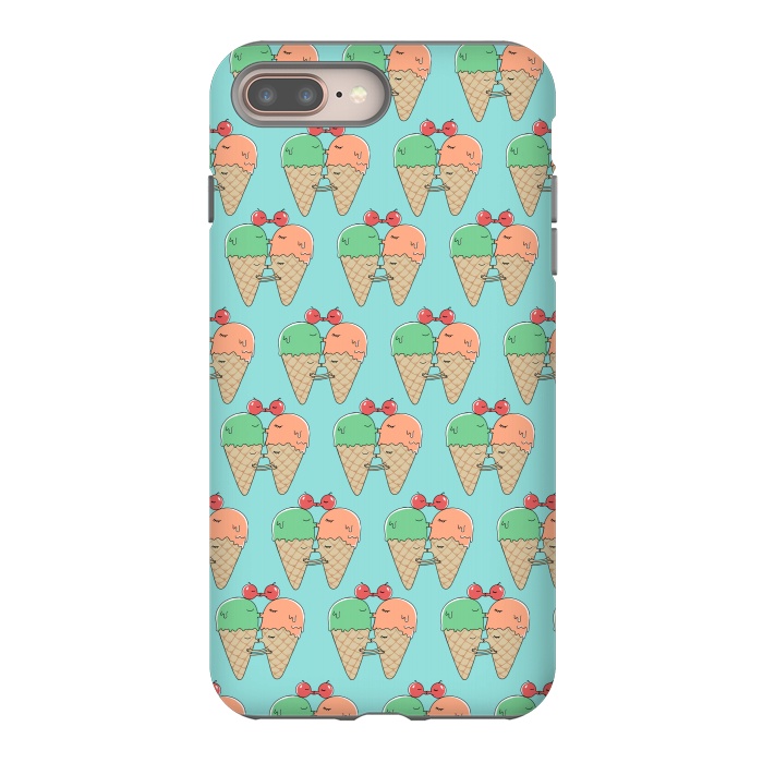 iPhone 7 plus StrongFit Sweet Kiss Pattern by Coffee Man