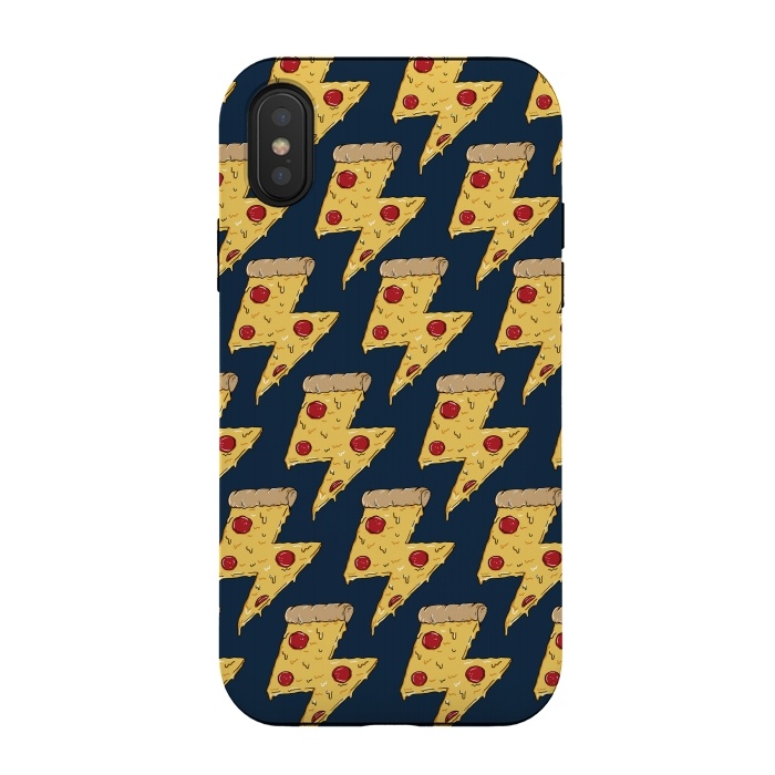 iPhone Xs / X StrongFit Pizza Power Pattern by Coffee Man
