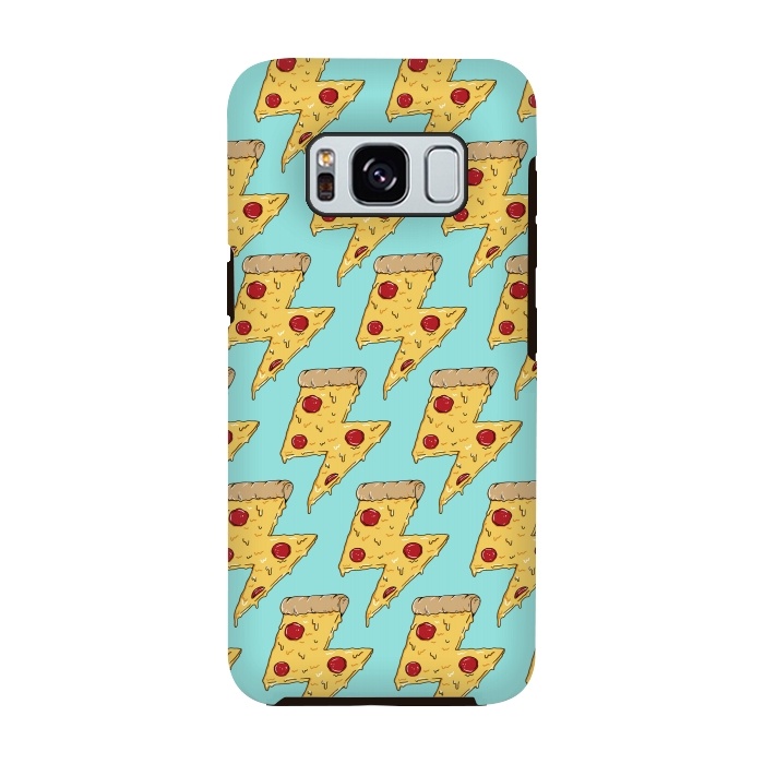 Galaxy S8 StrongFit Pizza Power Pattern Green by Coffee Man