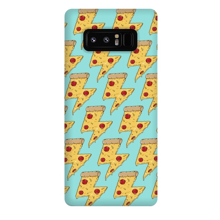 Galaxy Note 8 StrongFit Pizza Power Pattern Green by Coffee Man