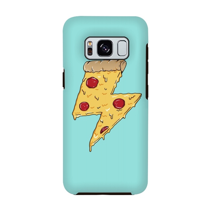 Galaxy S8 StrongFit Pizza power green by Coffee Man