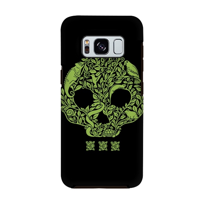 Galaxy S8 StrongFit Green Skull by Coffee Man