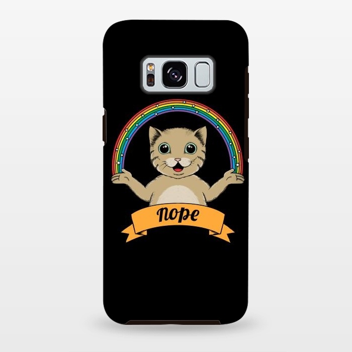 Galaxy S8 plus StrongFit Cat nope Black by Coffee Man