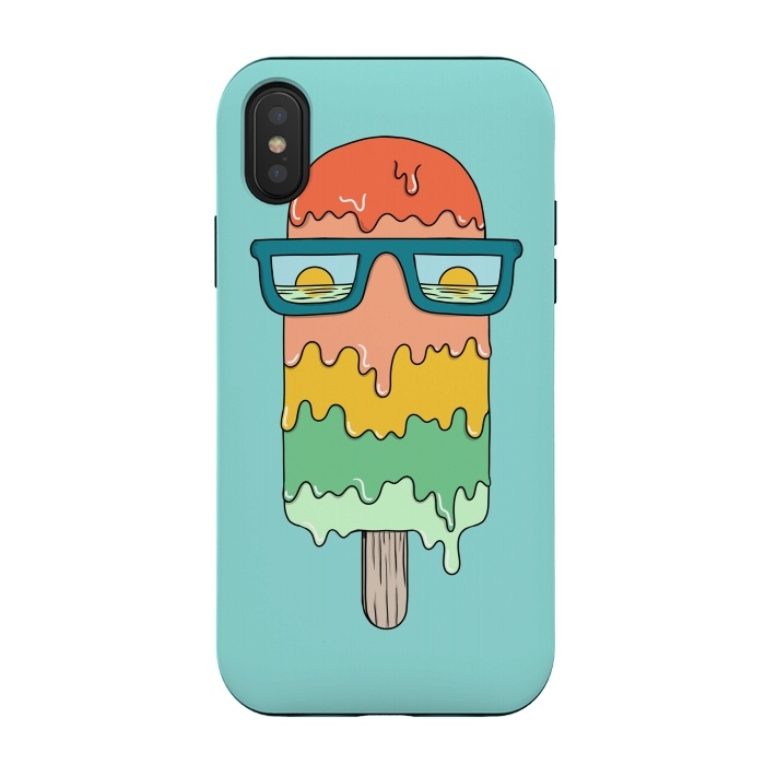 iPhone Xs / X StrongFit Hot Ice Cream Green by Coffee Man
