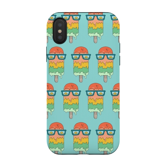 iPhone Xs / X StrongFit Hot Ice Cream pattern green by Coffee Man