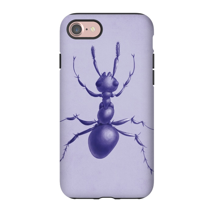 iPhone 7 StrongFit Purple ant drawing by Boriana Giormova