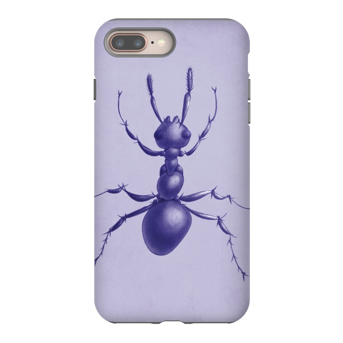 iPhone 7 plus StrongFit Purple ant drawing by Boriana Giormova