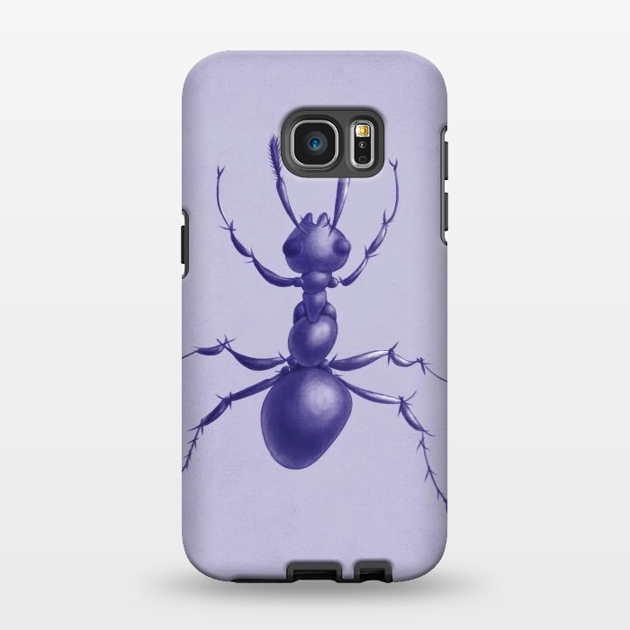 Galaxy S7 EDGE StrongFit Purple ant drawing by Boriana Giormova