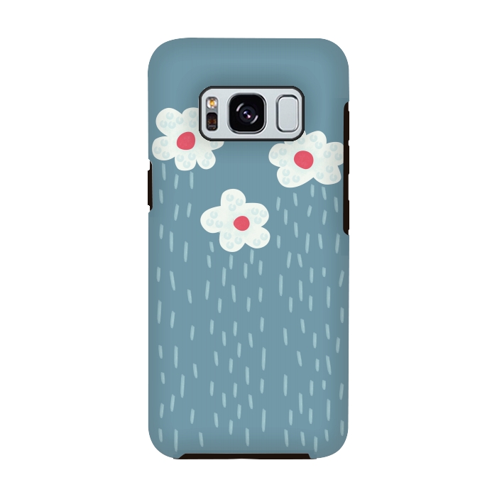 Galaxy S8 StrongFit Beautiful Decorative Flowery Rain Clouds by Boriana Giormova