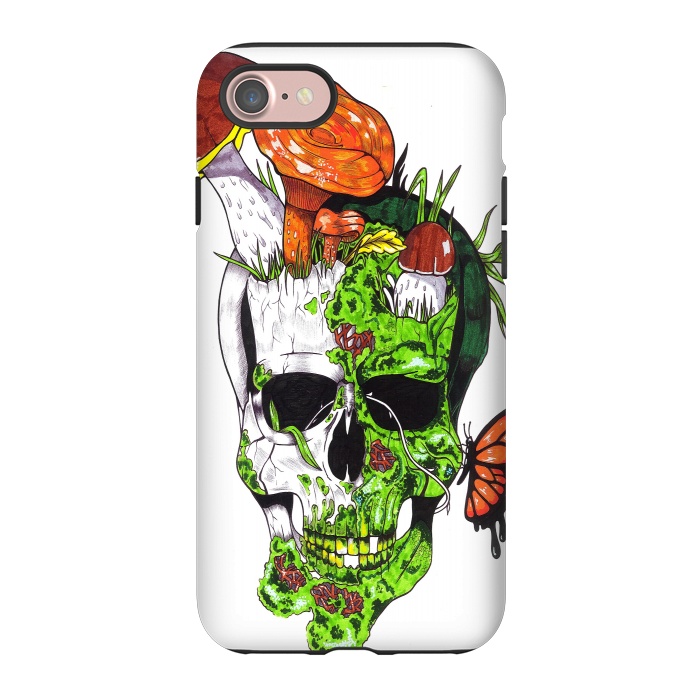 iPhone 7 StrongFit Old Skull Butterfly by Varo Lojo