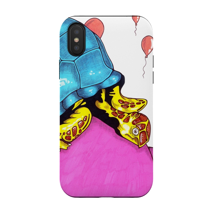 iPhone Xs / X StrongFit Turtle Party by Varo Lojo