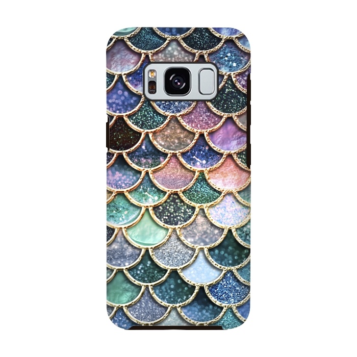 Galaxy S8 StrongFit Multicolor Metal Mermaid Scales by  Utart