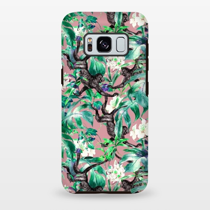 Galaxy S8 plus StrongFit Monkeys in the flowery jungle I by Mmartabc