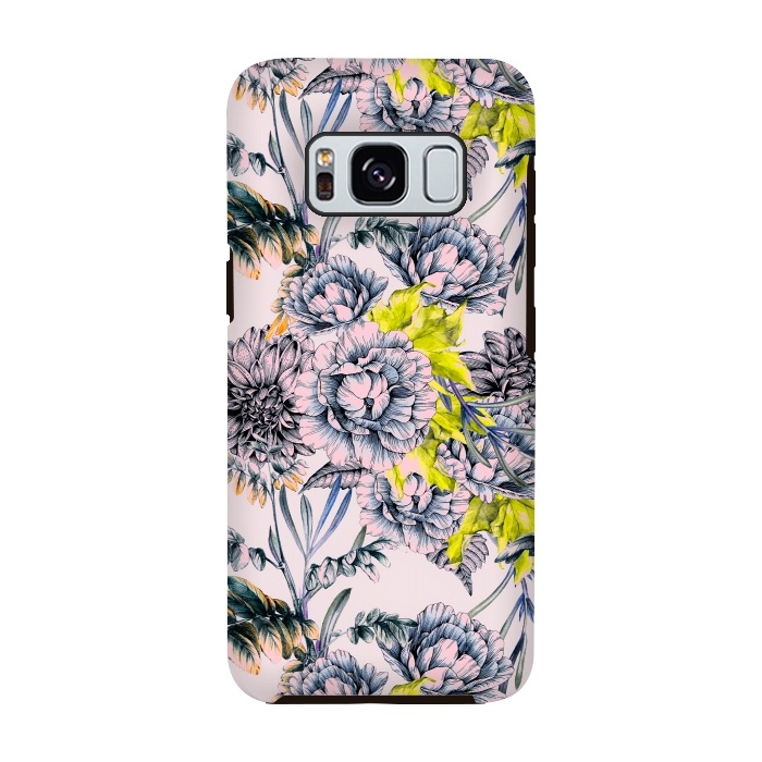 Galaxy S8 StrongFit Flowering blooming in pink by Mmartabc