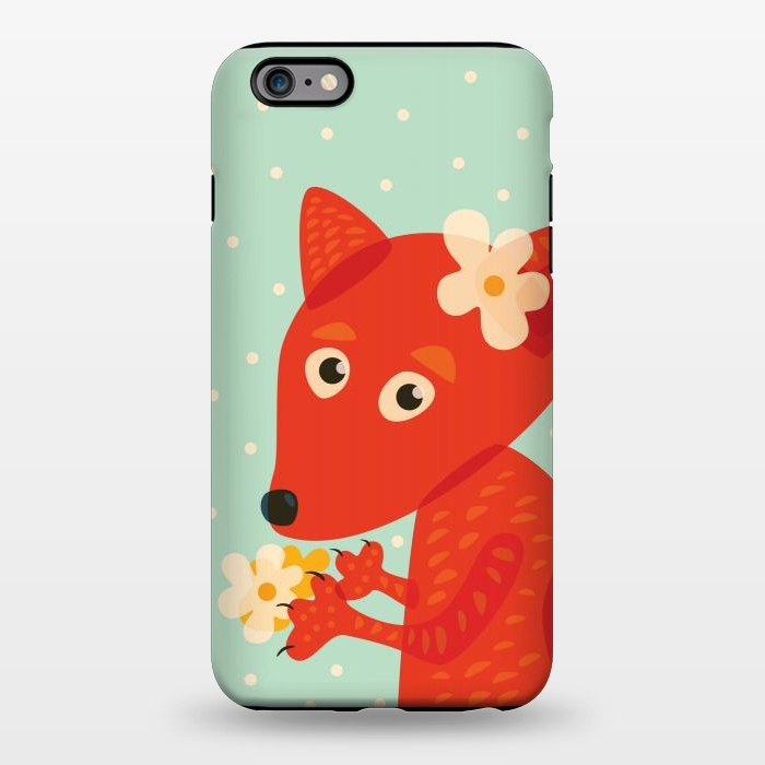 iPhone 6/6s plus StrongFit Cute Fox With Flowers by Boriana Giormova