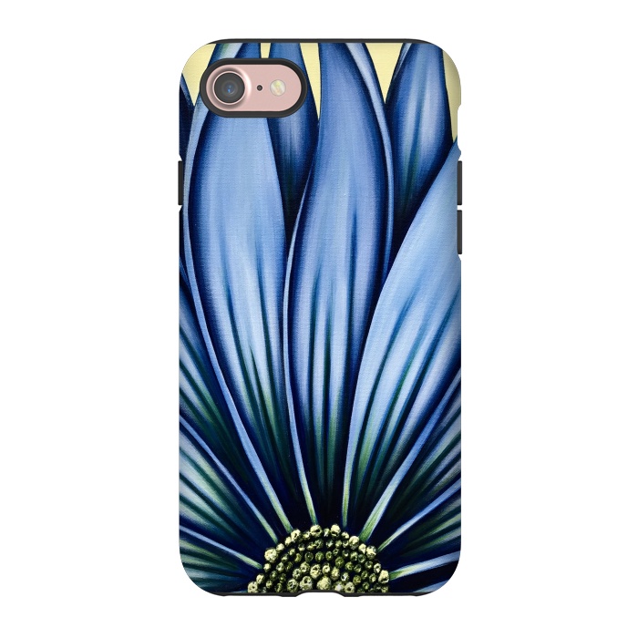 iPhone 7 StrongFit Blue Daisy by Denise Cassidy Wood