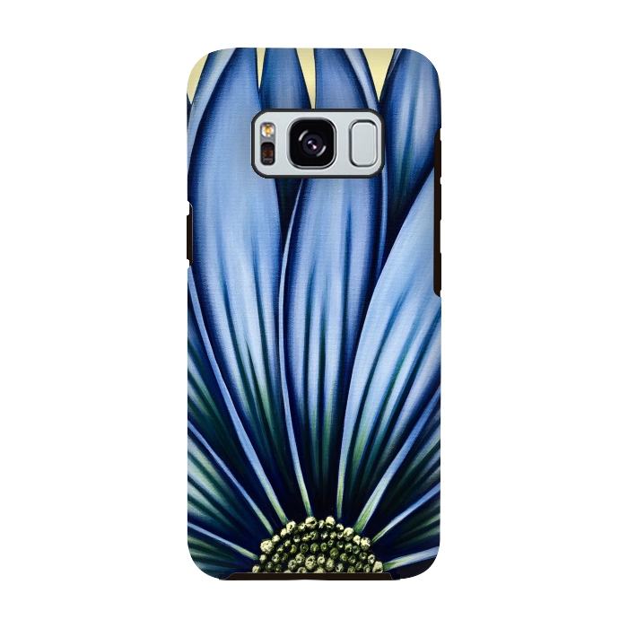 Galaxy S8 StrongFit Blue Daisy by Denise Cassidy Wood
