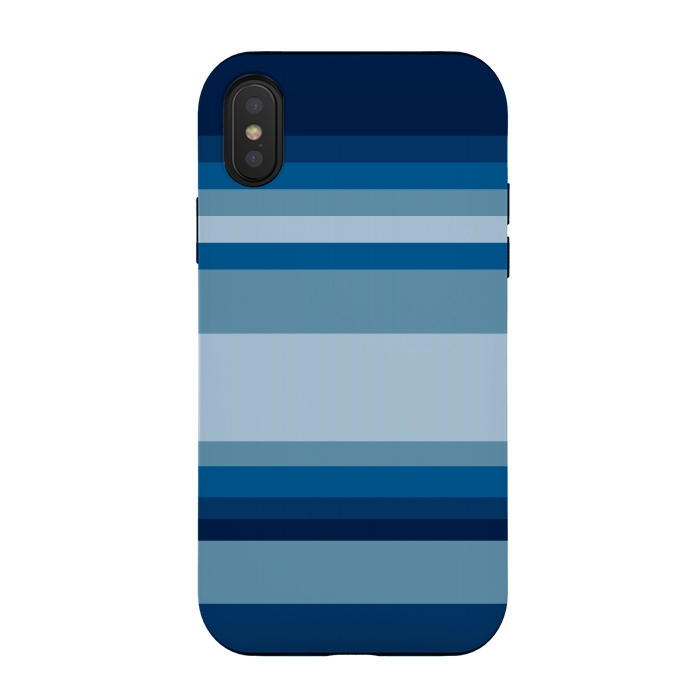 iPhone Xs / X StrongFit Blue stripes by Dhruv Narelia