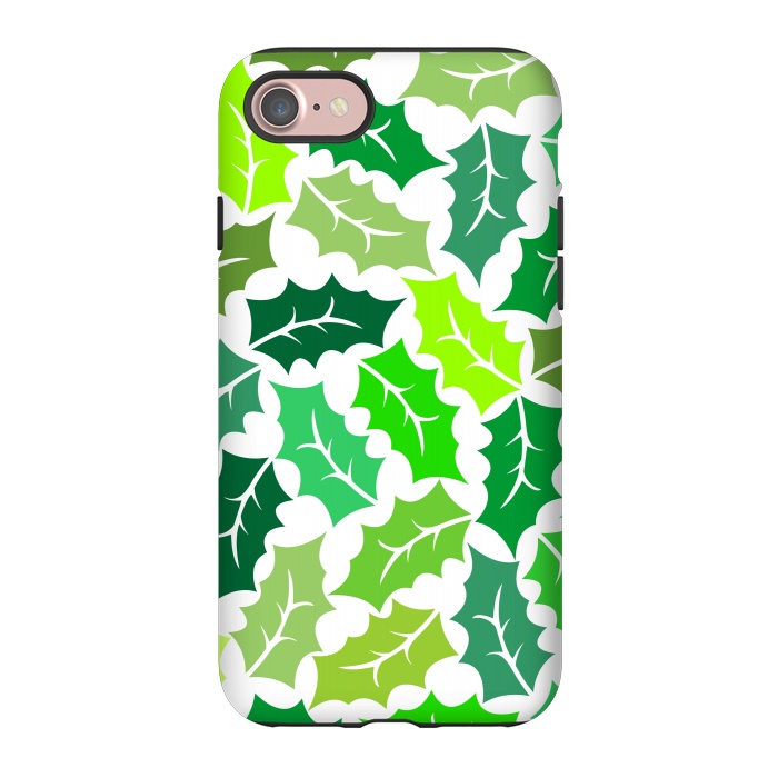 iPhone 7 StrongFit Green Leaves Pattern by Dhruv Narelia