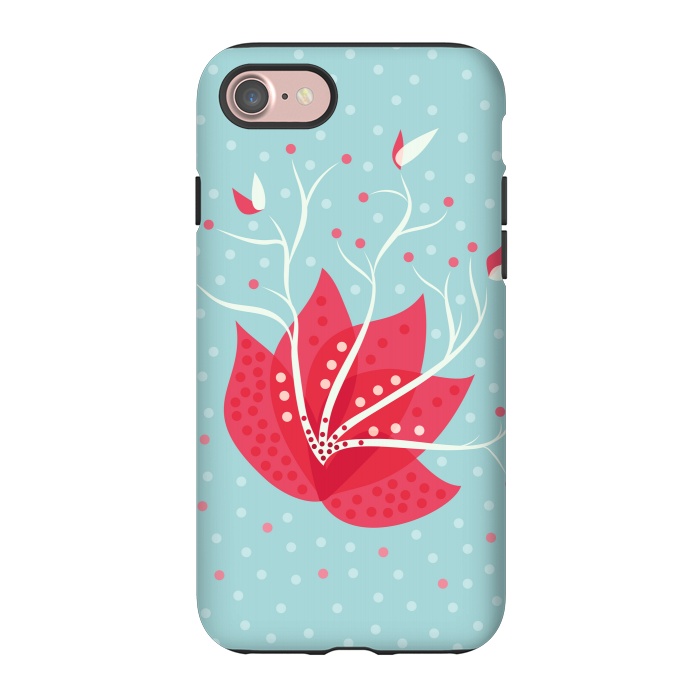 iPhone 7 StrongFit Exotic Pink Winter Flower by Boriana Giormova