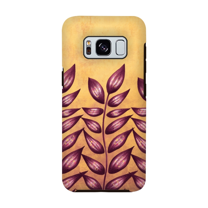 Galaxy S8 StrongFit Abstract Plant With Purple Leaves by Boriana Giormova