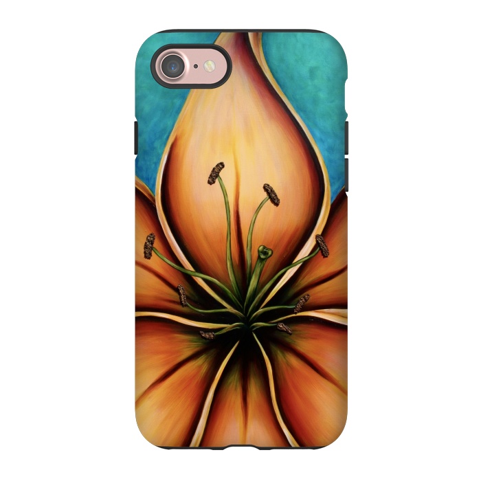 iPhone 7 StrongFit Fire Lily  by Denise Cassidy Wood