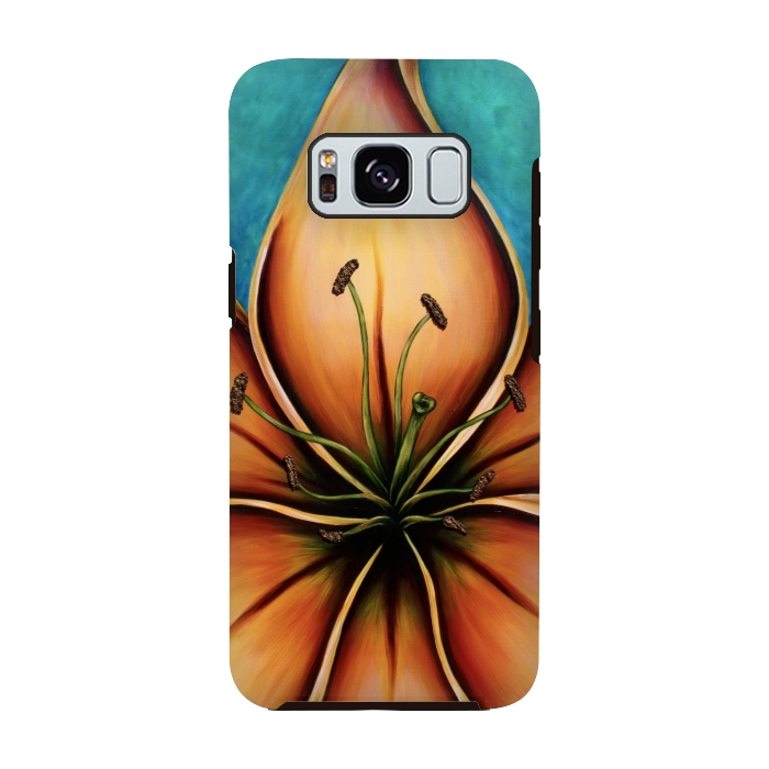 Galaxy S8 StrongFit Fire Lily  by Denise Cassidy Wood