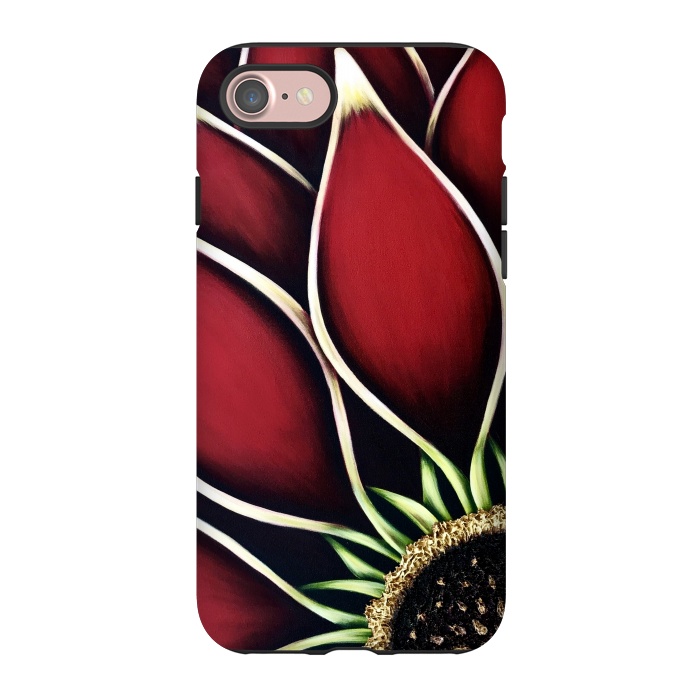 iPhone 7 StrongFit Red Dahlia by Denise Cassidy Wood