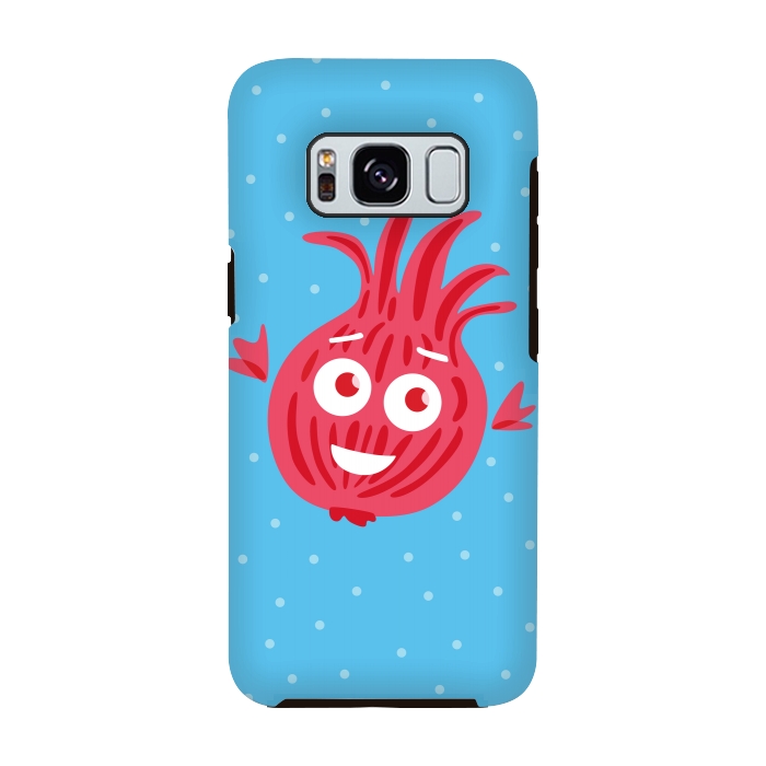 Galaxy S8 StrongFit Cute Red Onion Character by Boriana Giormova