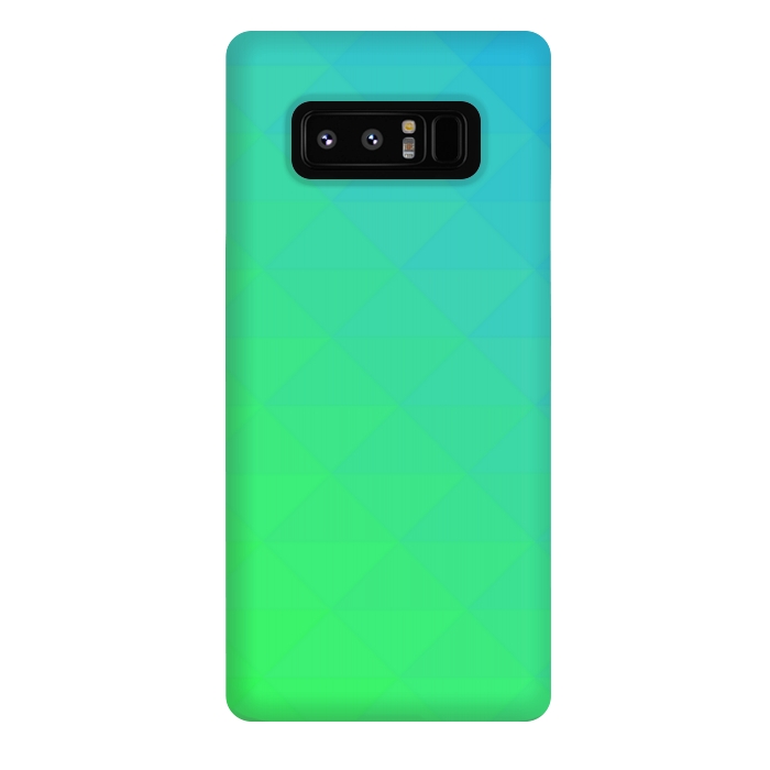 Galaxy Note 8 StrongFit blue green triangle pattern by MALLIKA