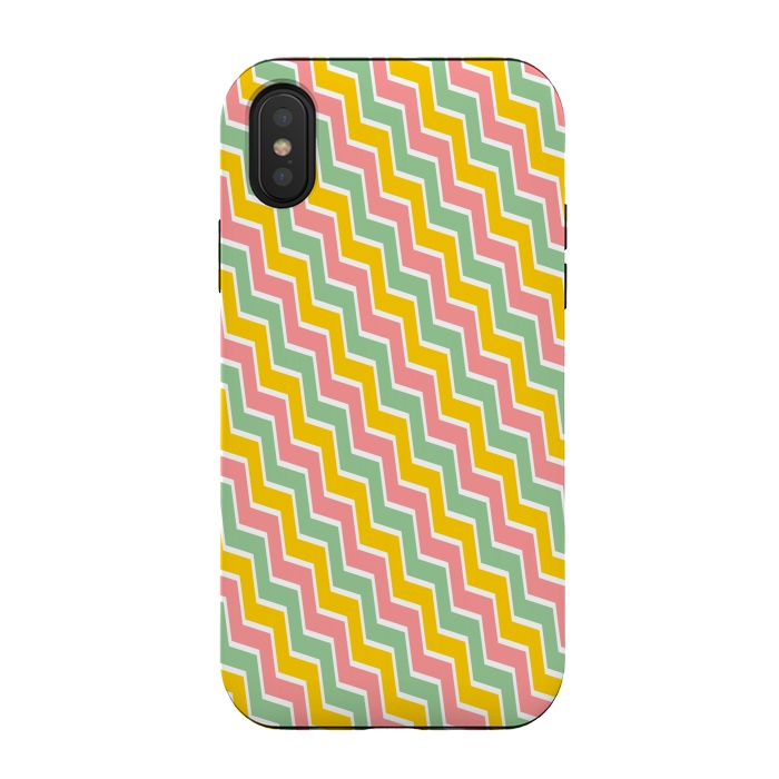 iPhone Xs / X StrongFit Colorful Chavron by Dhruv Narelia
