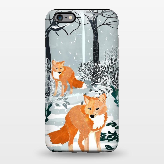 iPhone 6/6s plus StrongFit Fox Snow Walk by Uma Prabhakar Gokhale
