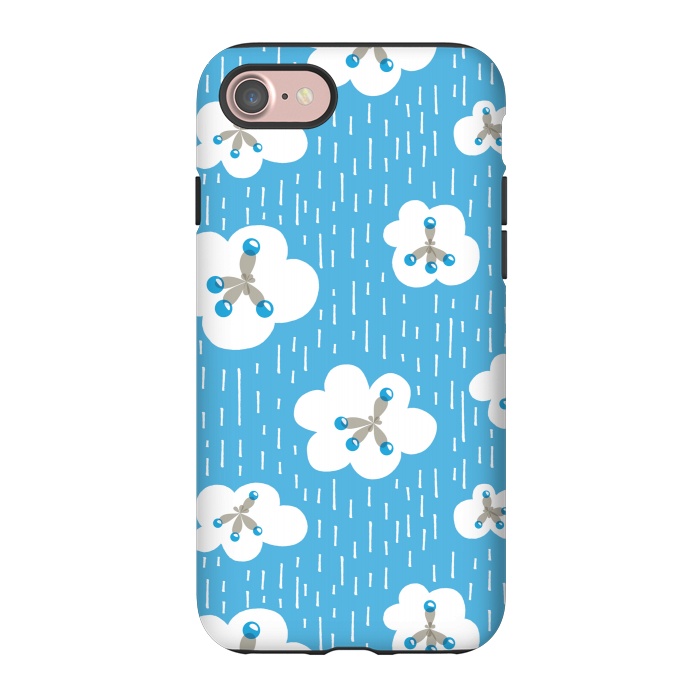 iPhone 7 StrongFit Clouds And Methane Molecules Blue Chemistry Geek by Boriana Giormova