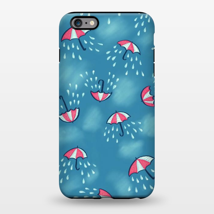 iPhone 6/6s plus StrongFit Fun Raining Cartoon Umbrella Pattern by Boriana Giormova