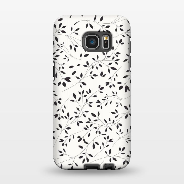 Galaxy S7 EDGE StrongFit Delicate Floral B&W by Jelena Obradovic