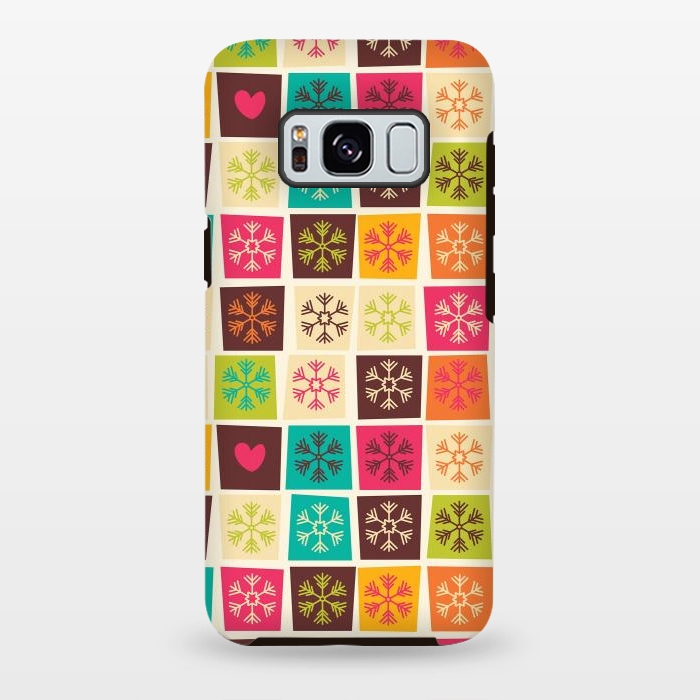 Galaxy S8 plus StrongFit Snowflakes and Hearts by Jelena Obradovic