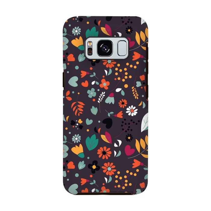 Galaxy S8 StrongFit Bohemian Floral Dark by Jelena Obradovic